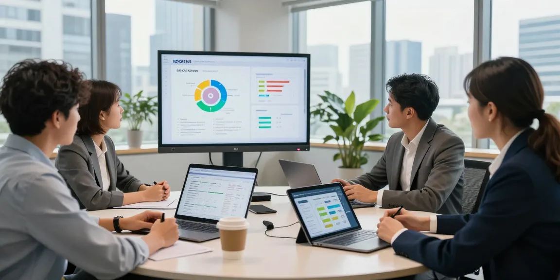 Team collaborating on IDXSTAR analytics in a modern office setting.